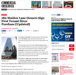 Holborn Moves to 180 Maiden Lane